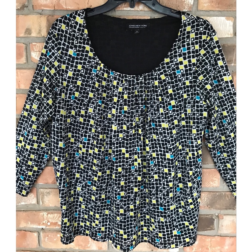 Jones New York Collection Women’s Plus Size Multicolored Top Size 0X